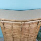 Rattan bar and stools