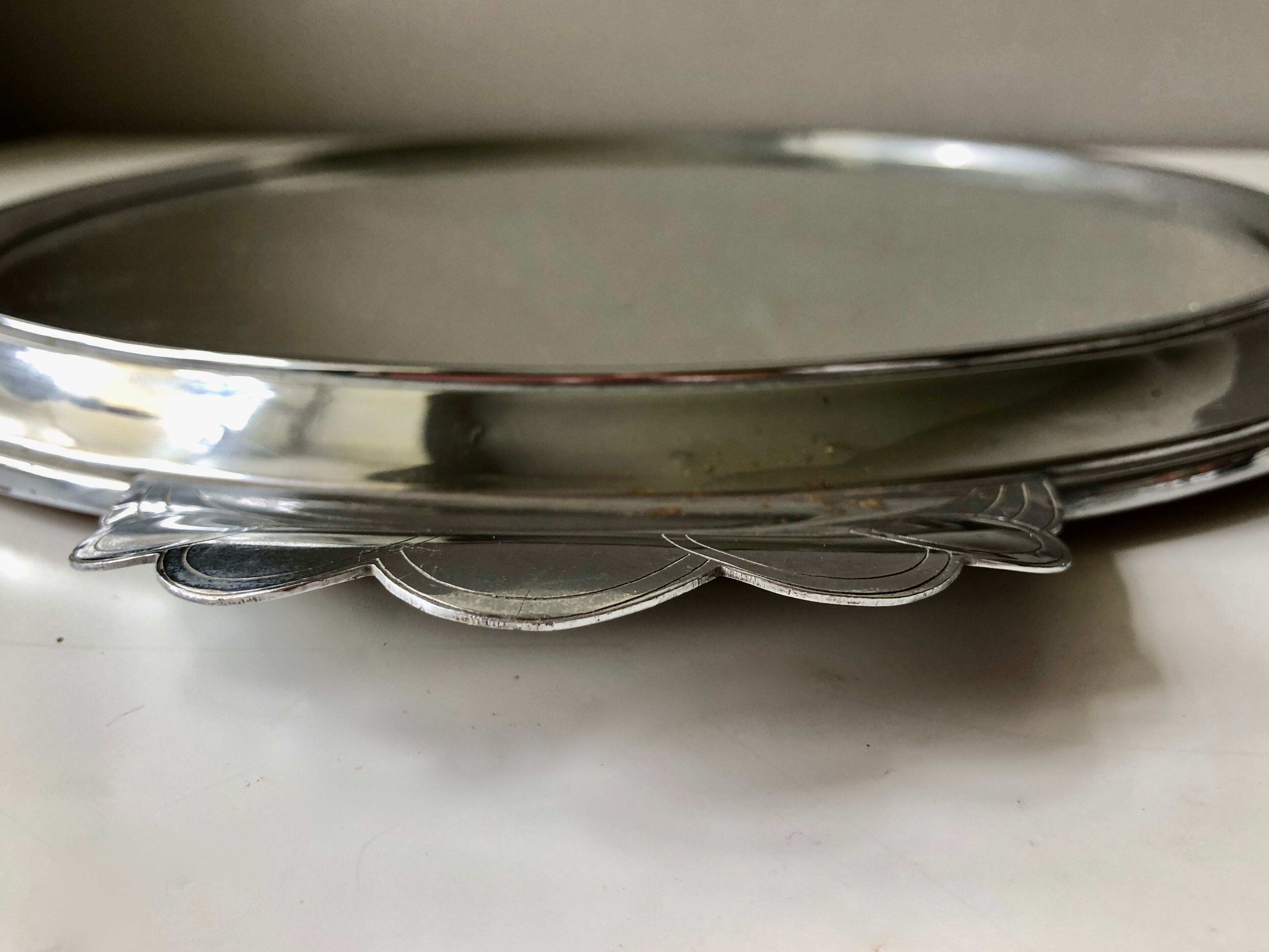 Metal mirror tray 1930 1940