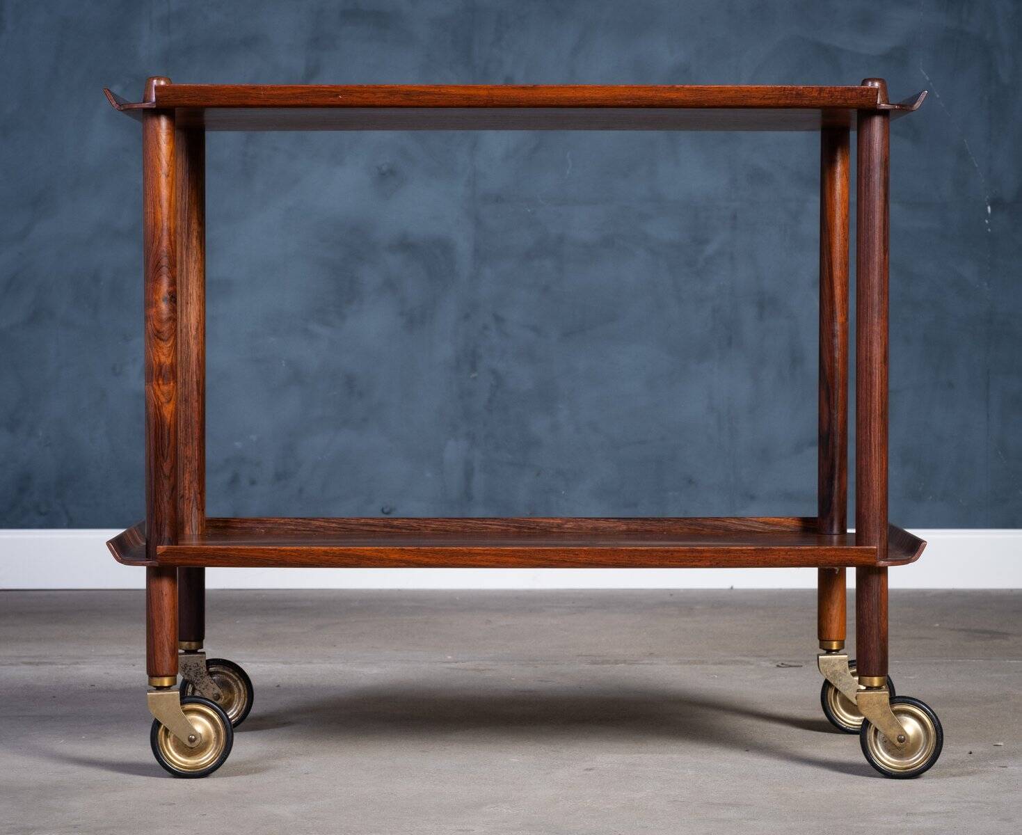 Vintage Bar Cart in Rosewood by Poul Hundevad, 1960s
