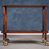 Vintage Bar Cart in Rosewood by Poul Hundevad, 1960s
