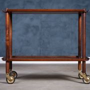 Vintage Bar Cart in Rosewood by Poul Hundevad, 1960s