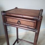 Vintage rattan side table