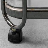 Carrello in metallo con ripiani in vetro anni ’60 vintage modernariato