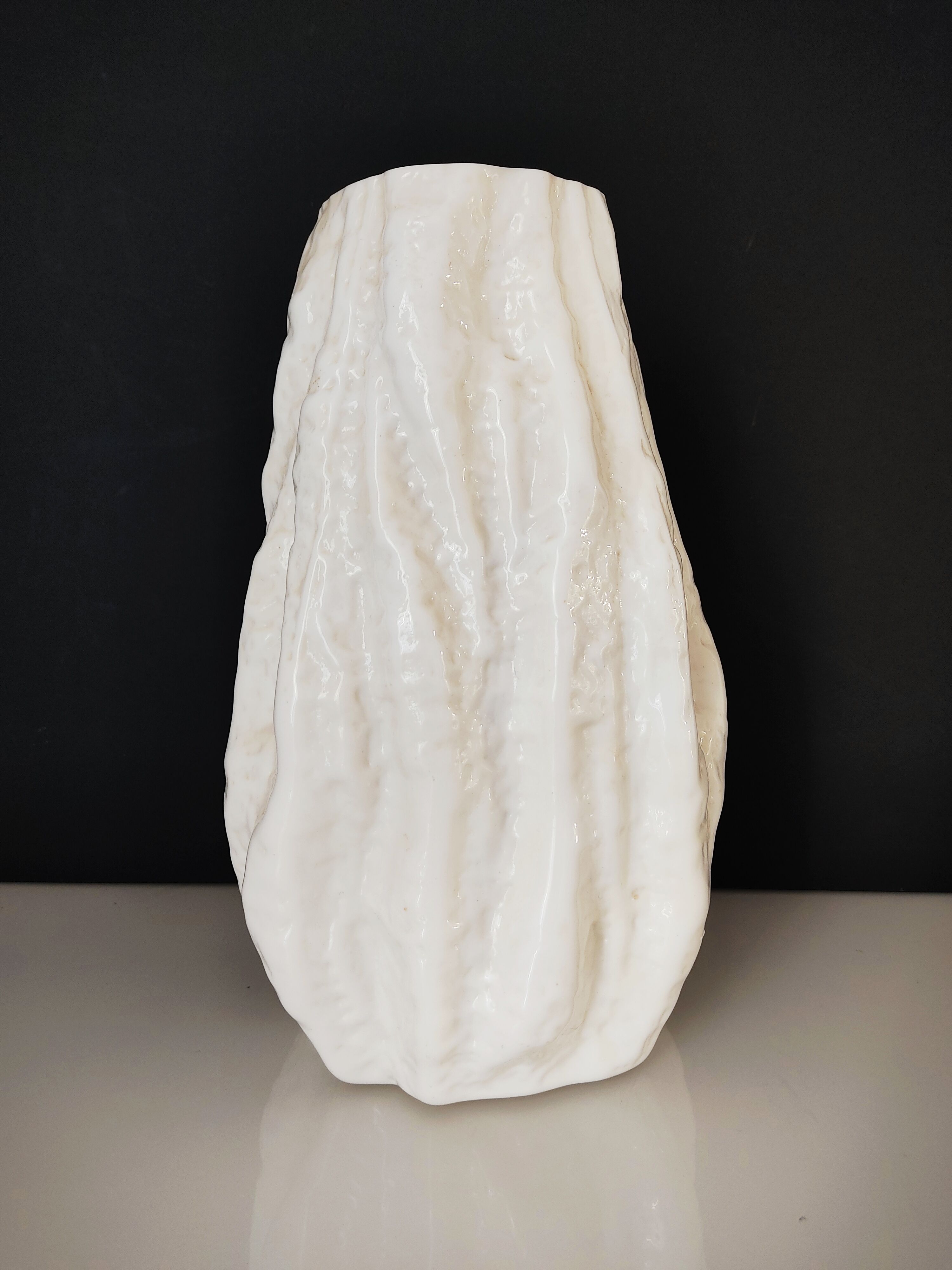 Glass vase in the shape of stone or coral