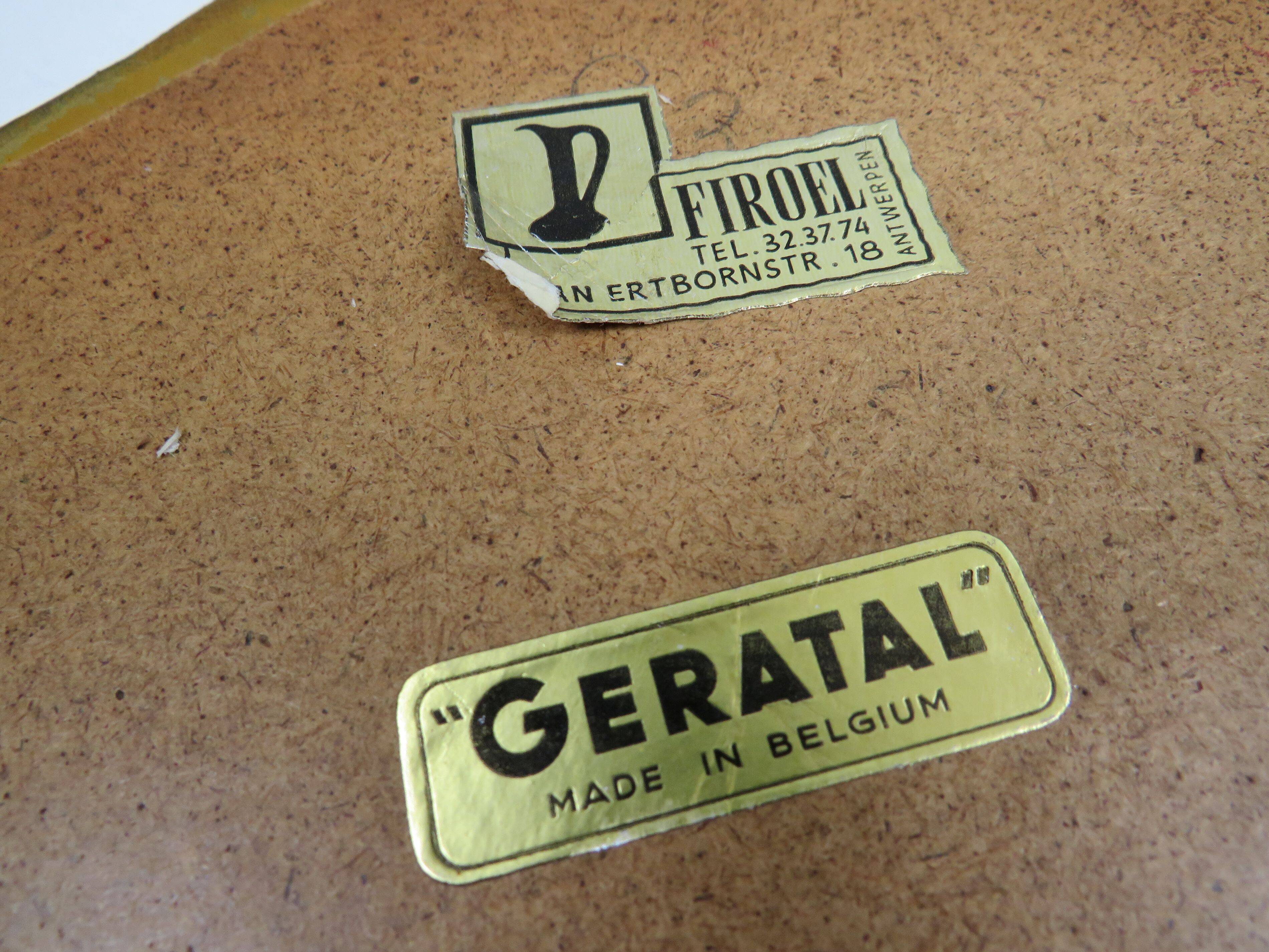 Vintage Hollywood Regency gold mirror, mid-century style, Belgium 1s.