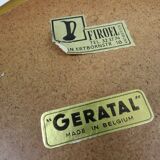 Vintage Hollywood Regency gold mirror, mid-century style, Belgium 1s.