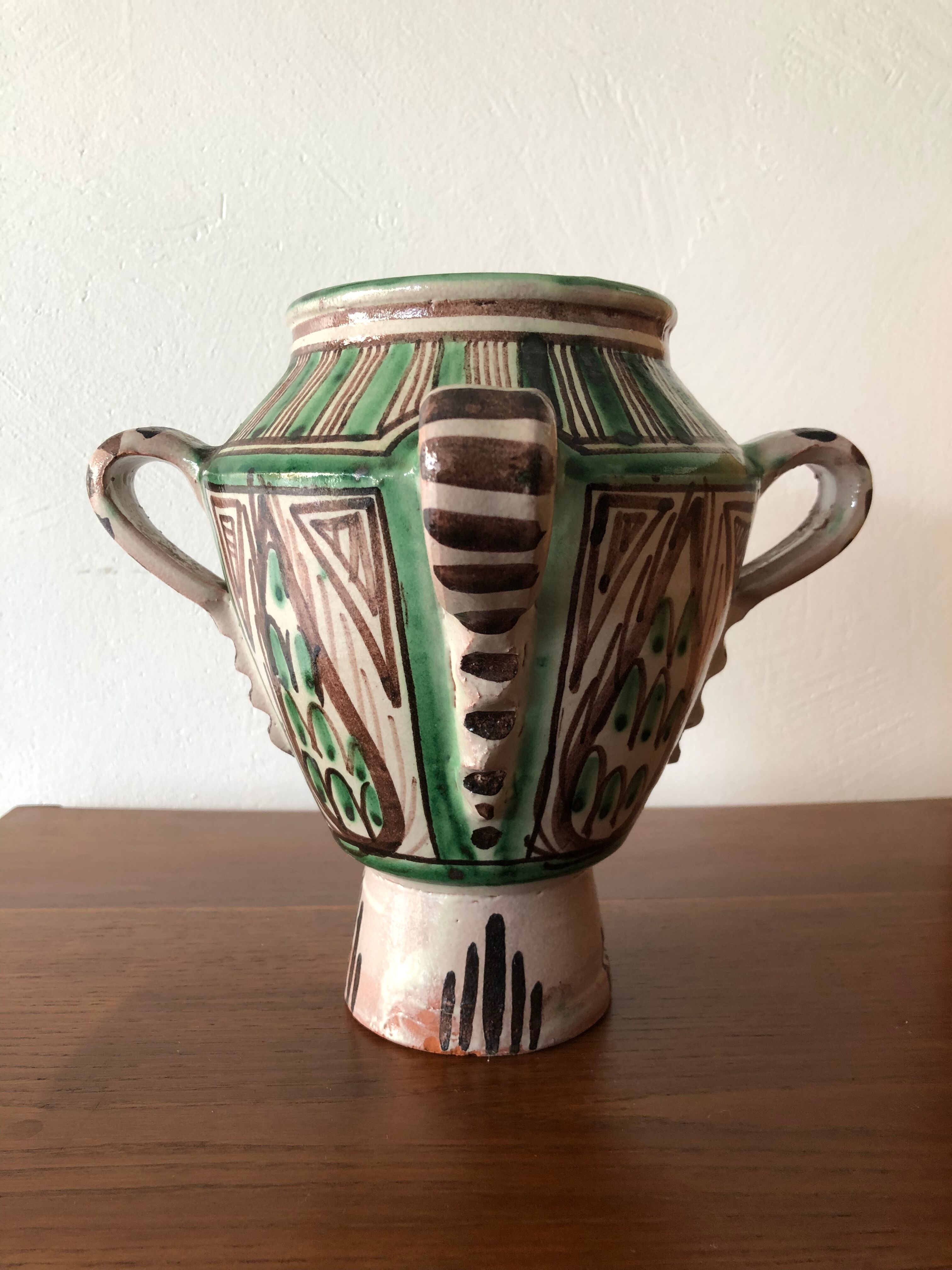 Vintage ceramics vase signed