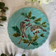 Bird plate earthenware