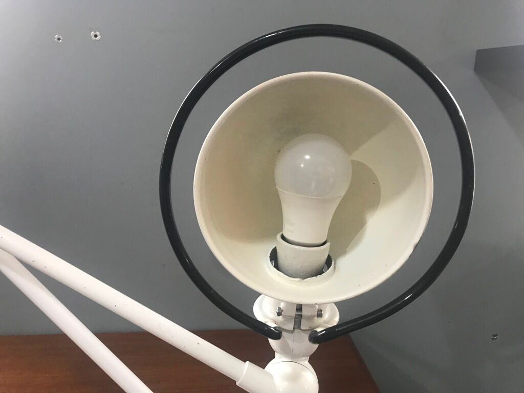 Jieldé desk lamp 2 arms 40cm white original Jean Louis Domecq vintage