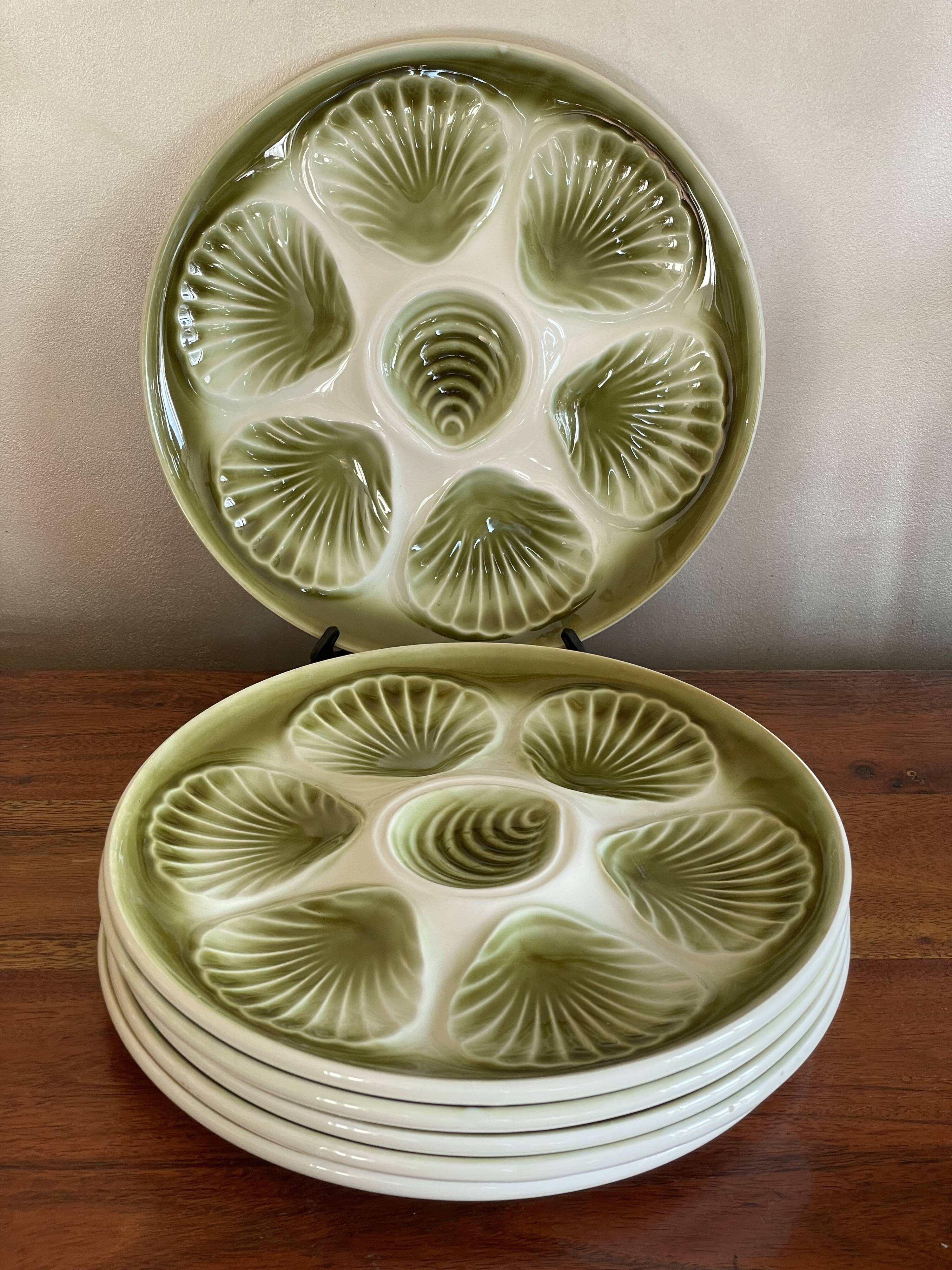 6 Moulin des Loups oyster plates