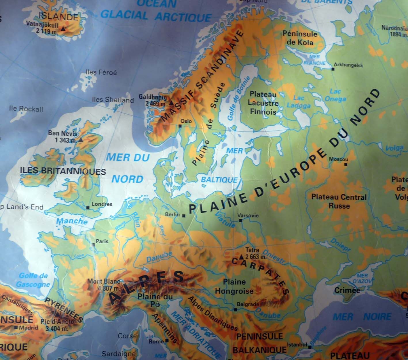 School map post vintage Europe edition MDI poster