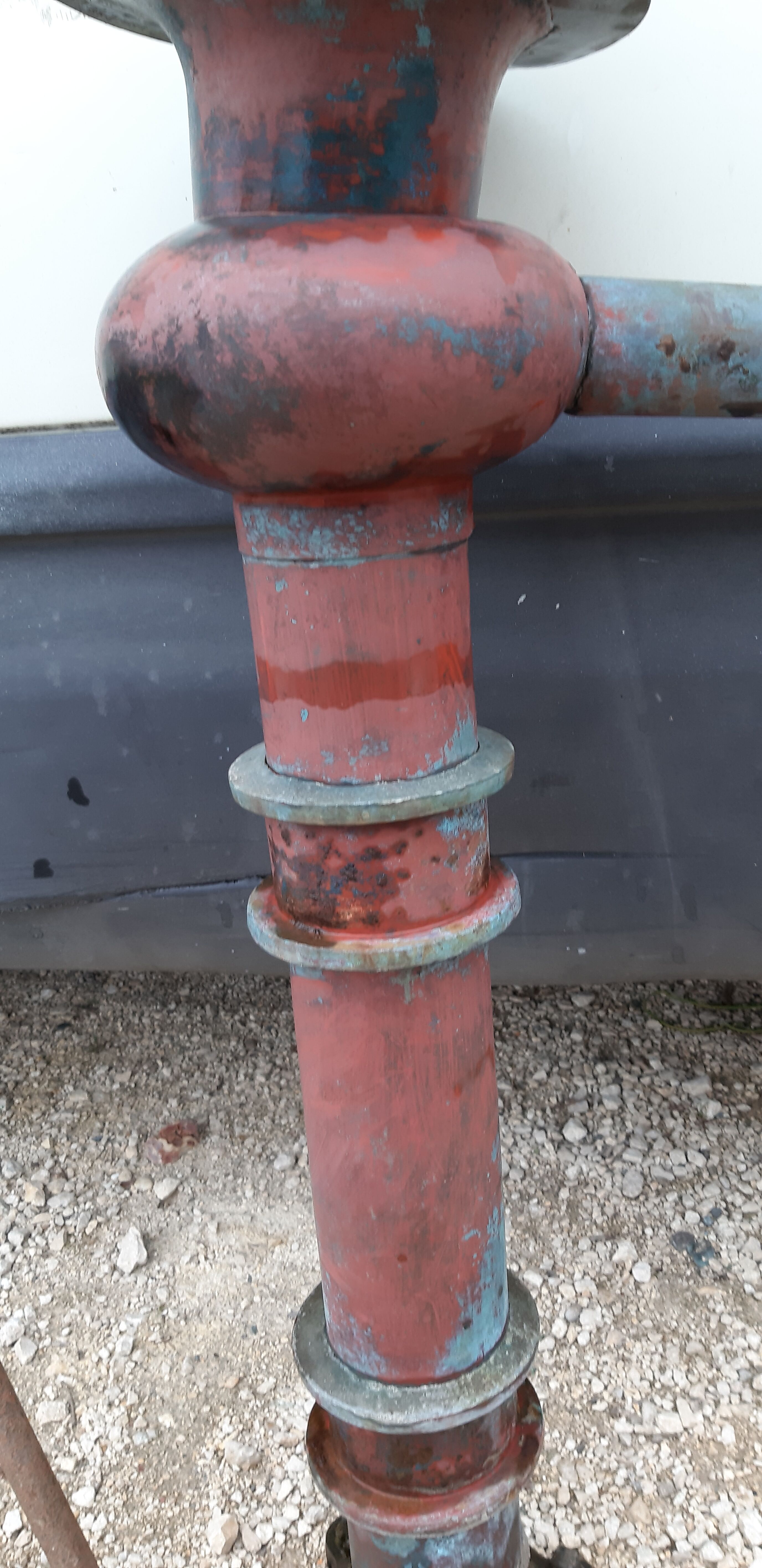 Red Copper Garden Well Pump 19th