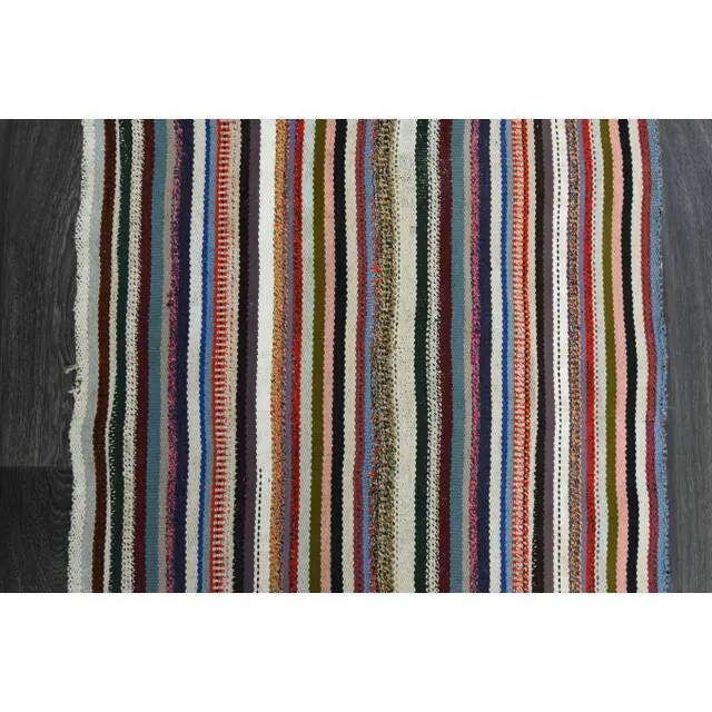 Vintage Turkish Oushak Handmade Wool Cotton Pink Area Rug 89x209