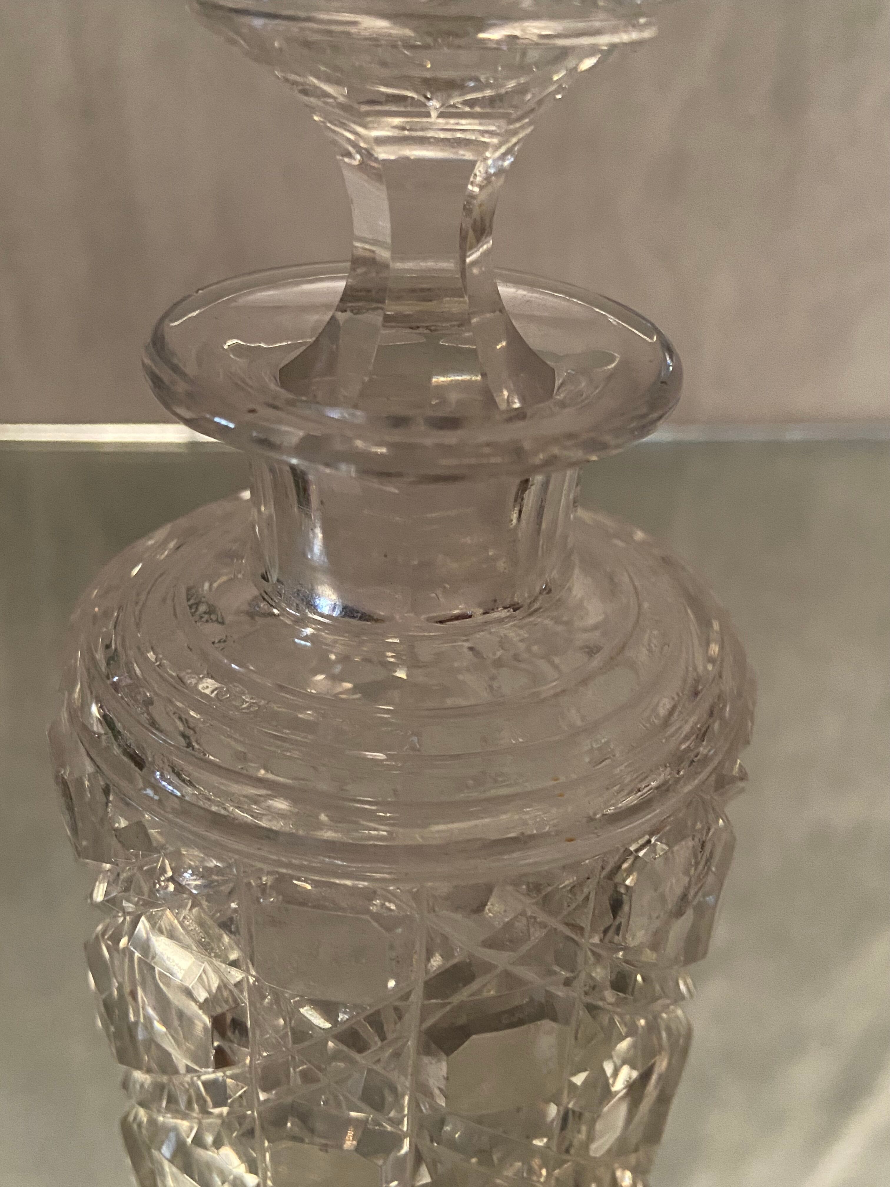 Cut crystal bottle Baccarat Saint Louis