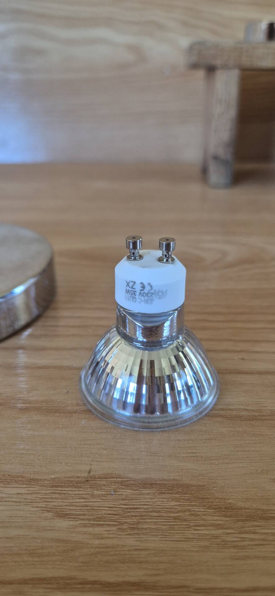 Set of 2 vintage 1970s chrome steel eye ball lamps.