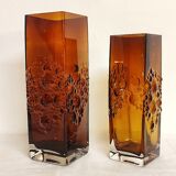 Pair of glass vases Italy 1970s