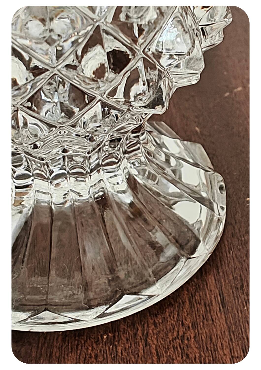 Cristal d'Arques Diamond Point Patterned Tulip Vase