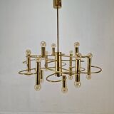 Mid Century Chandelier Designed by Sciolari, 1970's (2 available)
