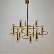 Mid Century Chandelier Designed by Sciolari, 1970's (2 available)