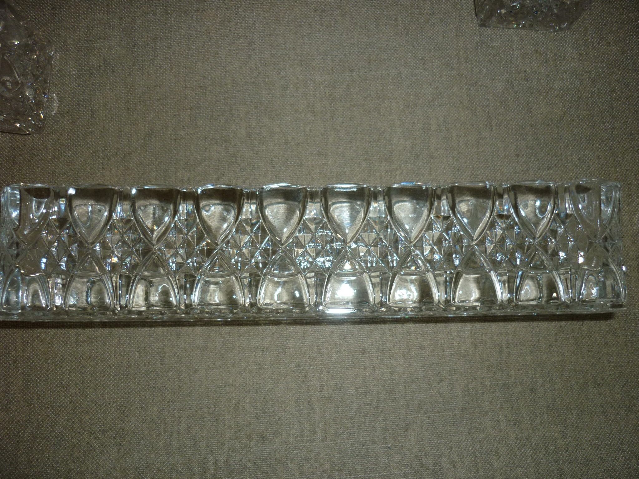 Antique crystal runner or centerpiece