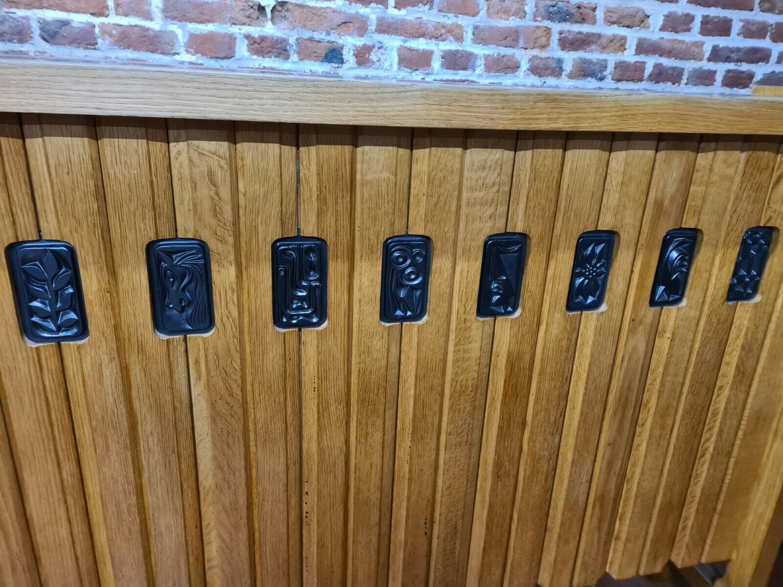 Vintage oak bar Guillerme et Chambron