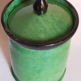 Sugar pot Vintage handmade varnishing pottery