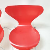 Set of 6 chairs "model 7" Arne Jacobsen for Fritz Hansen, Denmark, 1991