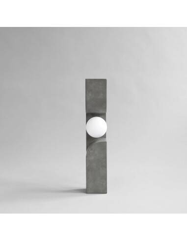 Table lamp, large model - dark gray, ceramic, contemporary work.