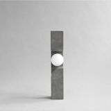 Table lamp, large model - dark gray, ceramic, contemporary work.