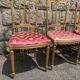 4 chairs carved wood, gilded with leaf
