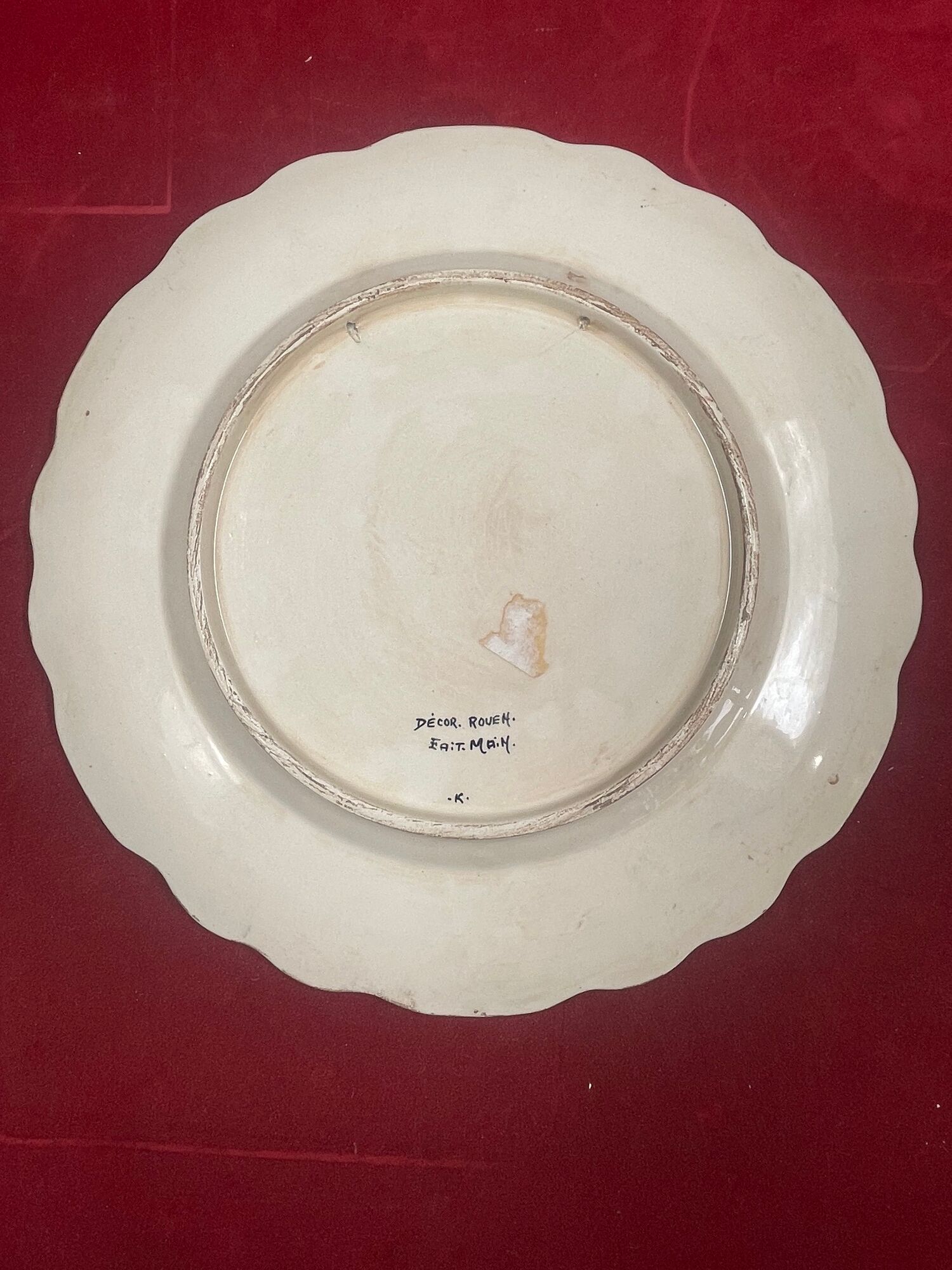 Plate in earthenware of Desvres