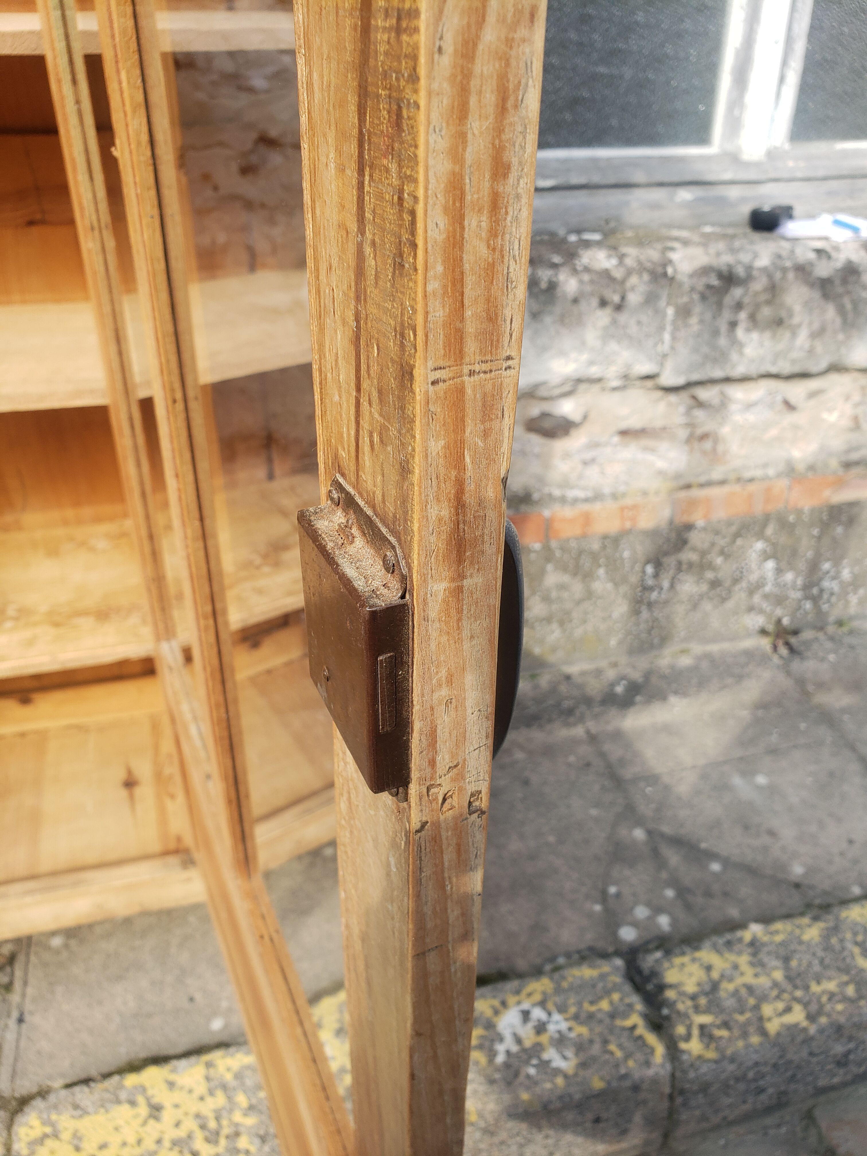Parisian cabinet glazed raw wood