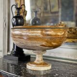 Deep onyx and bronze beaded bowl circa 1900