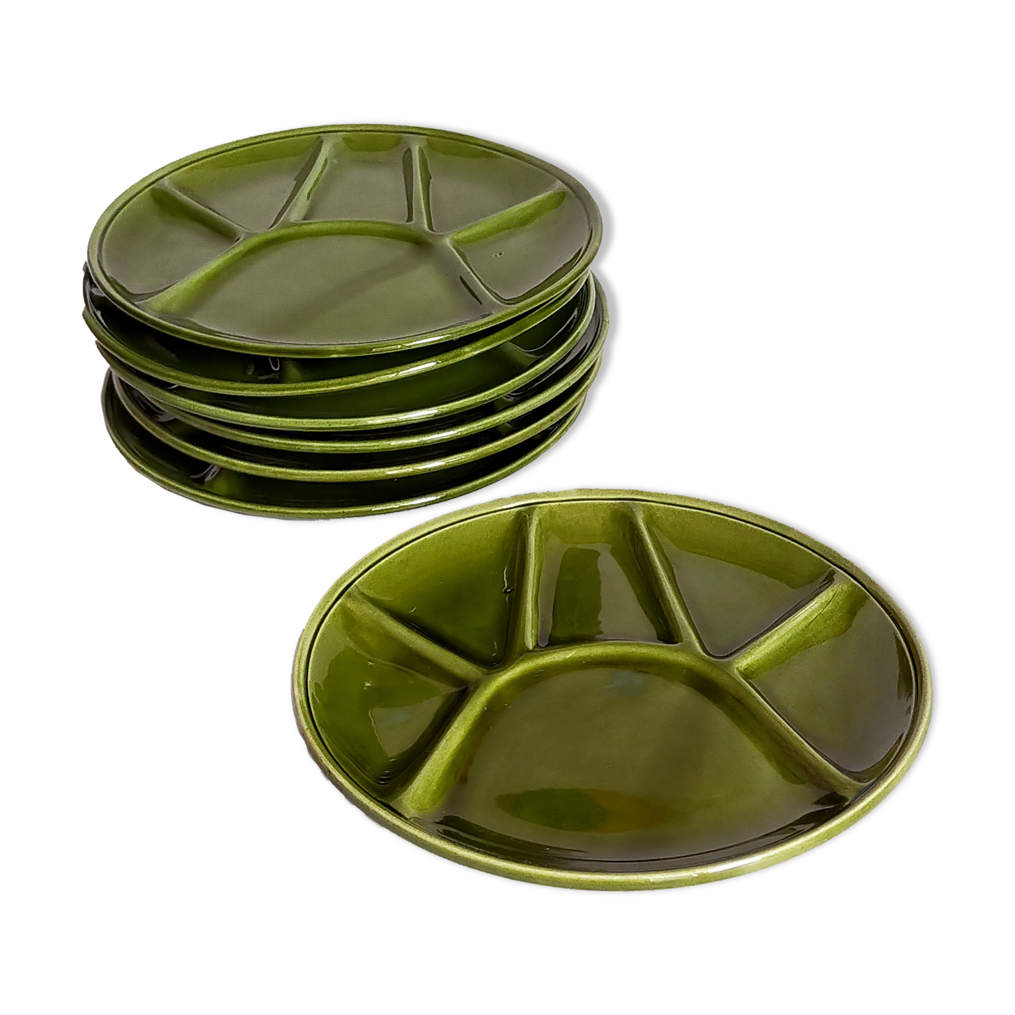 Seven vintage niderviller ceramic plates