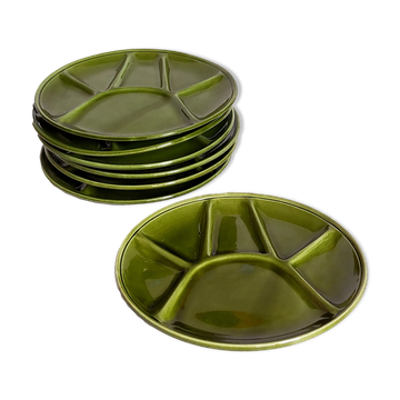 Sept assiettes céramique de niderviller vintages
