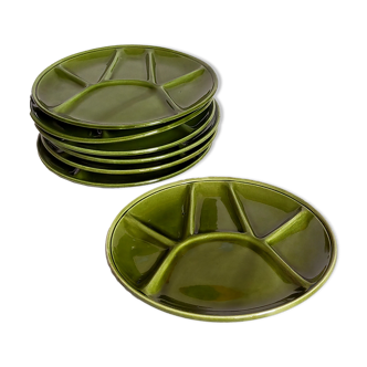 Seven vintage niderviller ceramic plates
