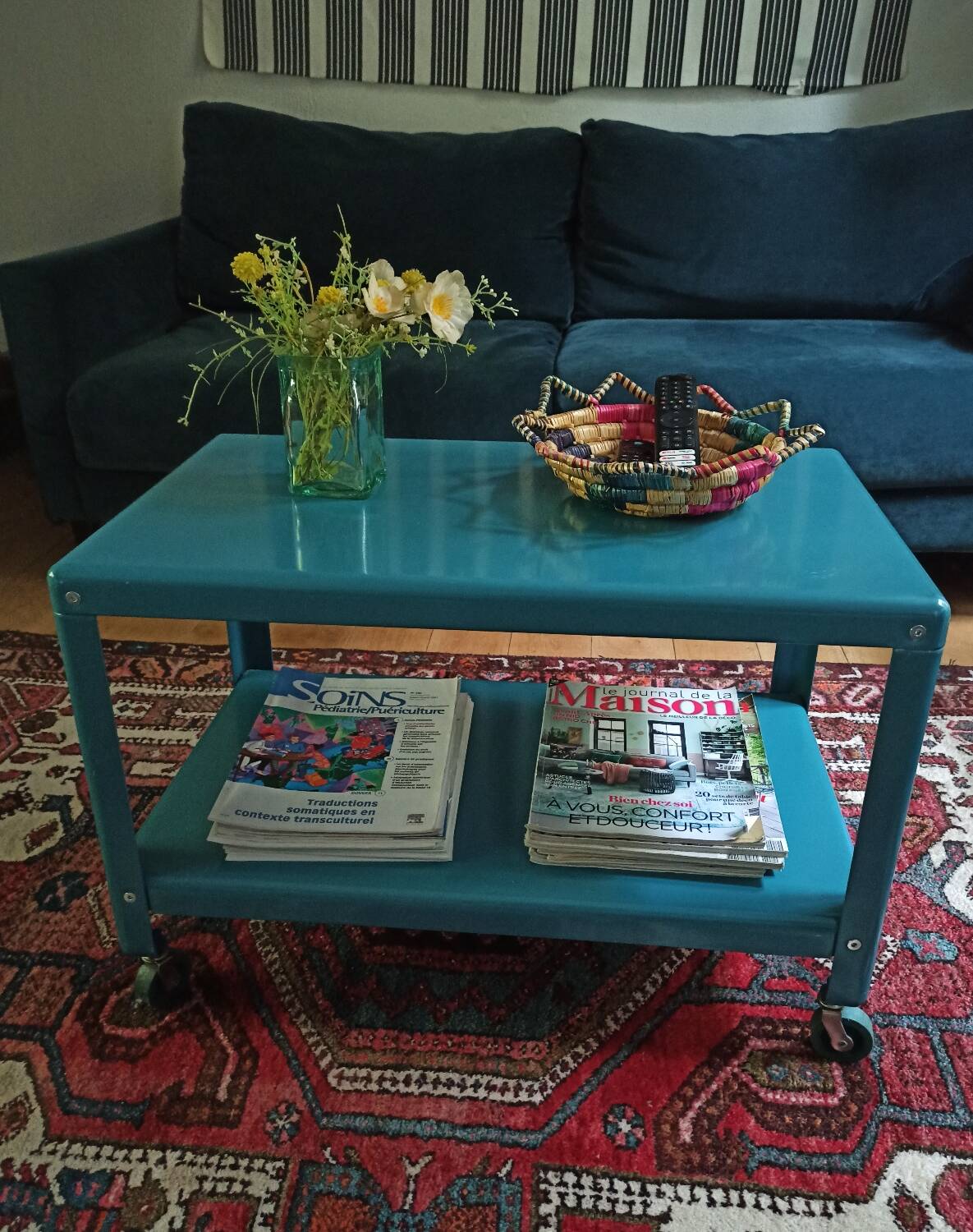 Blue metal coffee table Ikea PS 2012