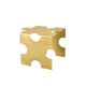 Table basse puzzle en laiton brossé – création sculpturale artisanale de Veliento