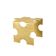 Table basse puzzle en laiton brossé – création sculpturale artisanale de Veliento