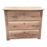 3-drawer chest of drawers solid walnut old raw wood