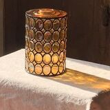 Limburg 1970s amber cloisonné glass ceiling light