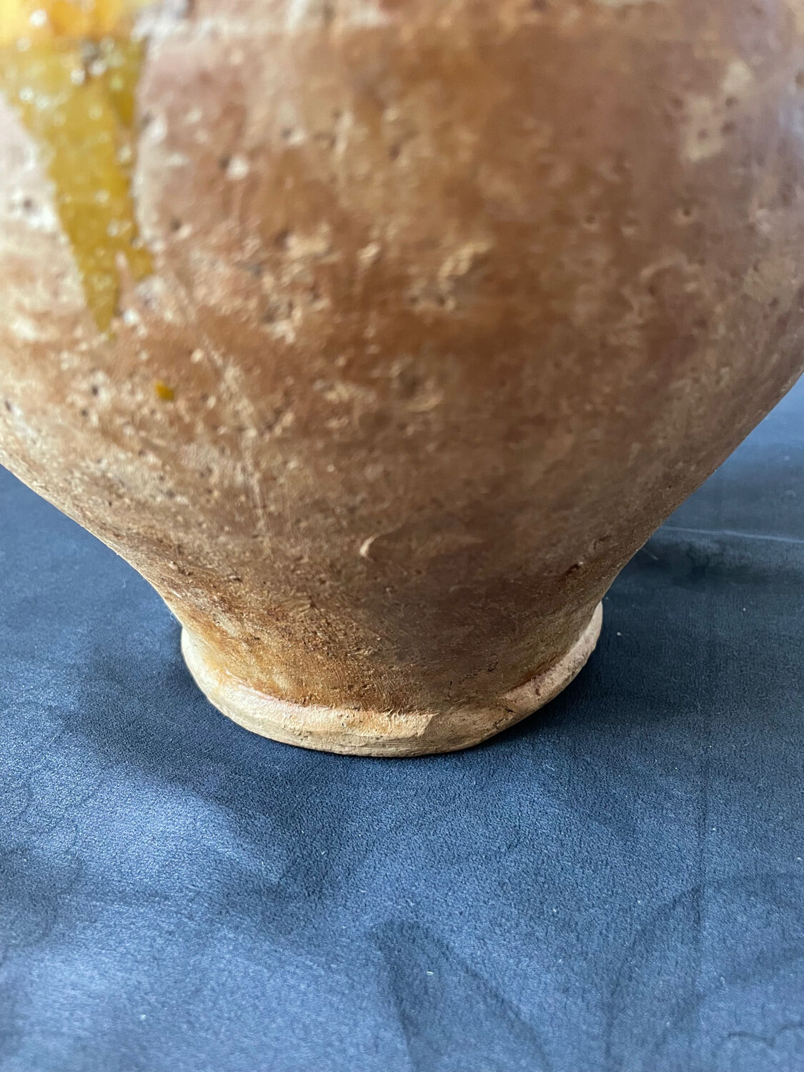 Old pot confit / fat glazed terracotta yellow southwest France