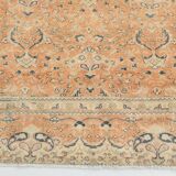 Grand Tapis Vintage Pêche & Beige – Motifs Fins, Tons Clairs, 298x400 Cm