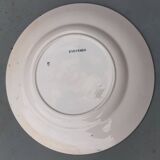 7 flat plates with fan patterns, Longwy end of 19th