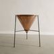 Swedish Mid Century Copper Metal Tripod Planter Hans-Agne Jakobsson, 1950s