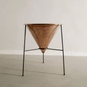 Swedish Mid Century Copper Metal Tripod Planter Hans-Agne Jakobsson, 1950s