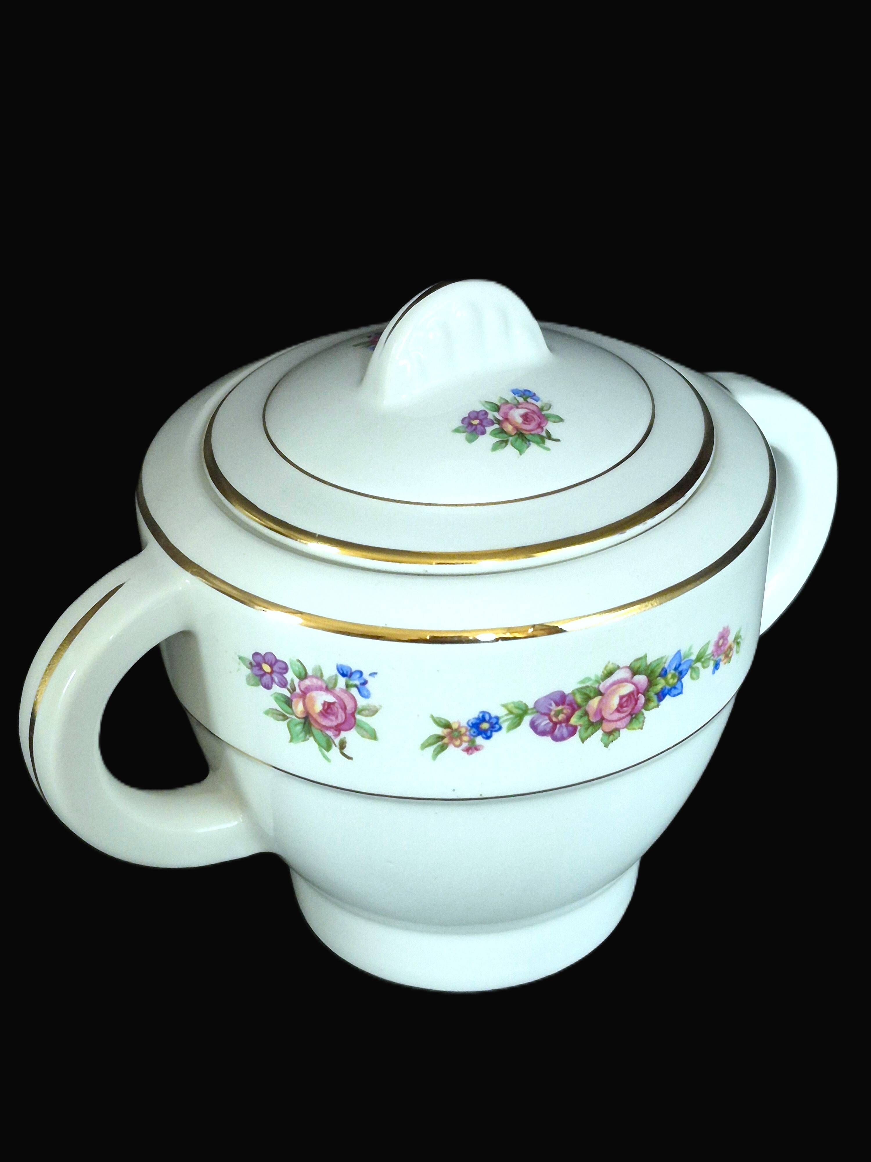 Antique sugar bowl Moulin des Loups Orchies "Angola" A748