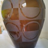 Vintage acid-etched vase