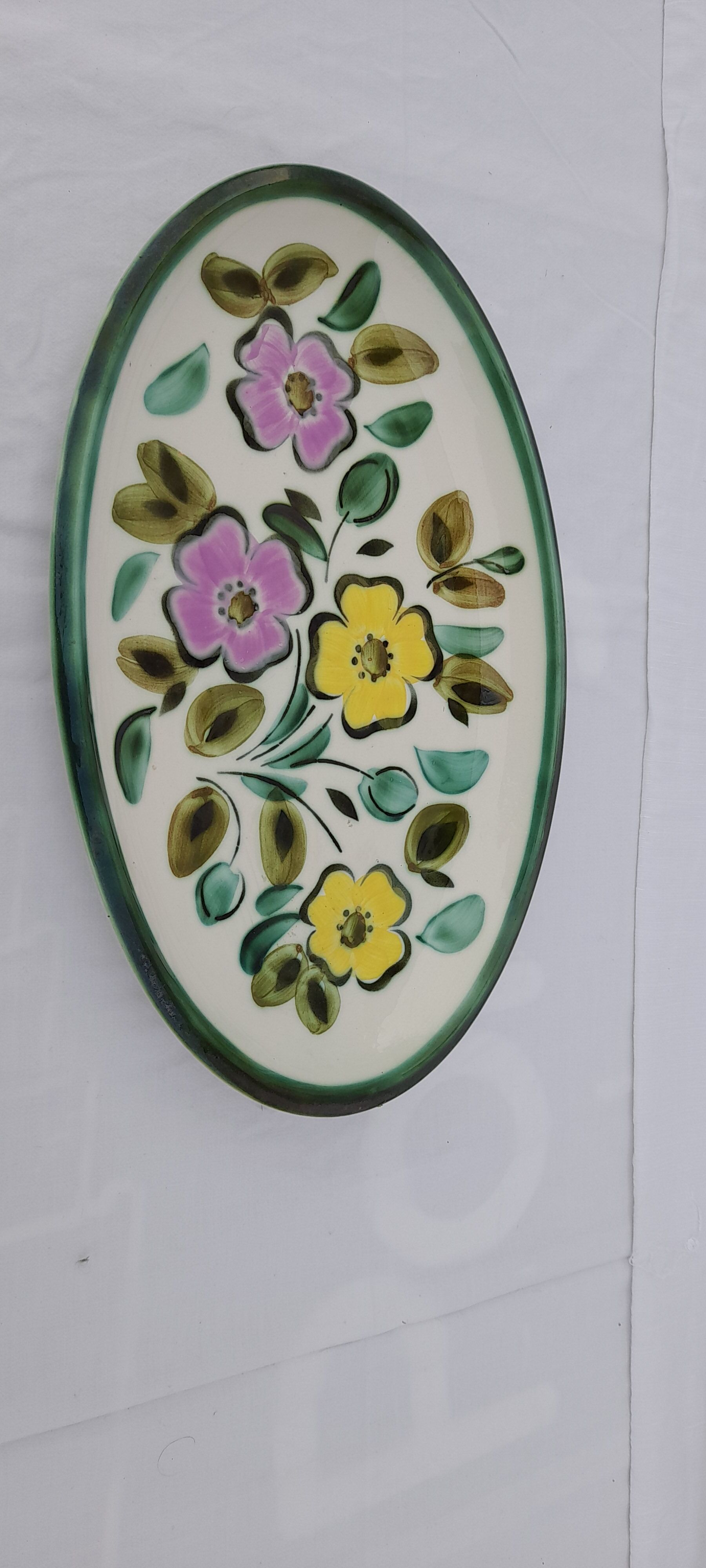 Oval earthenware dish Boch Belgium in the mood L 36 cm