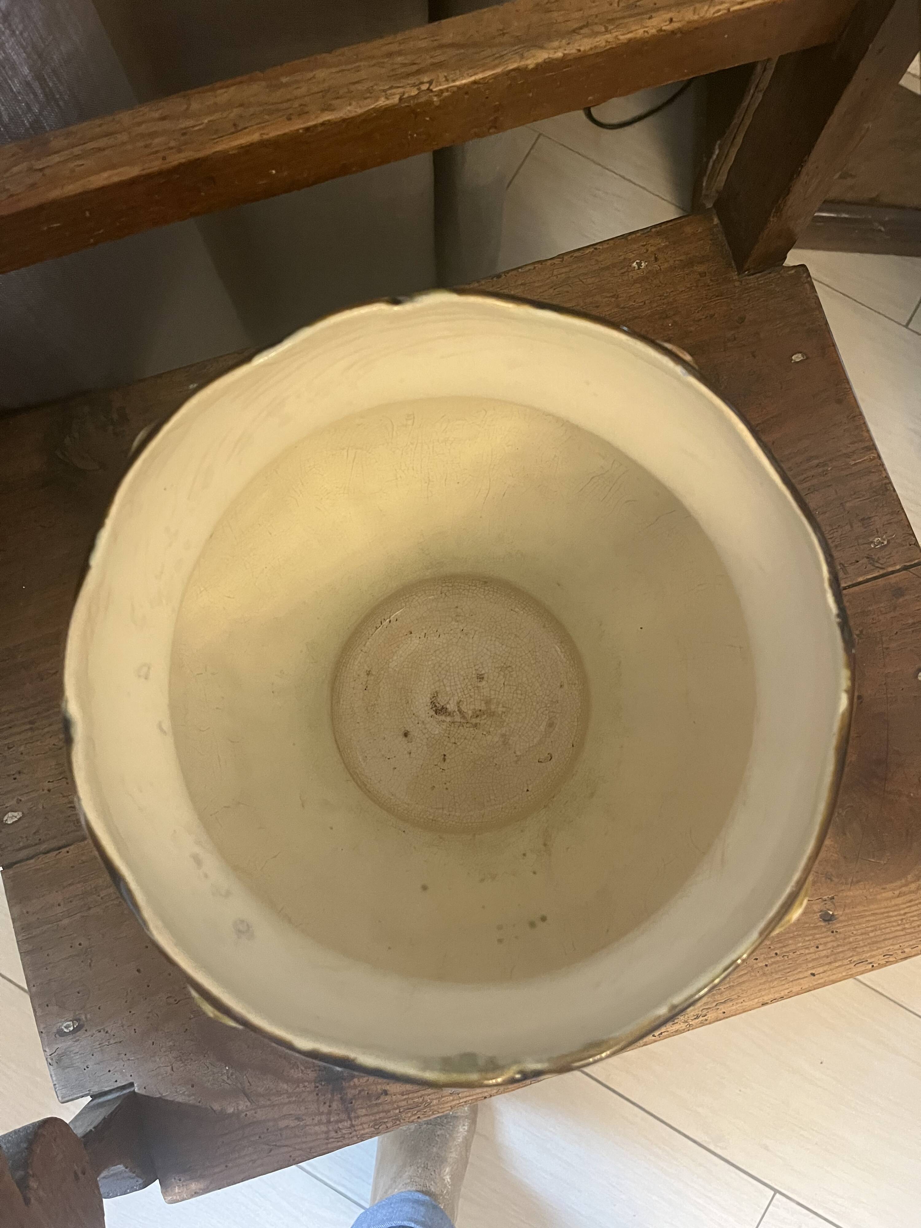 Earthenware cache pot A.g De Bruyn